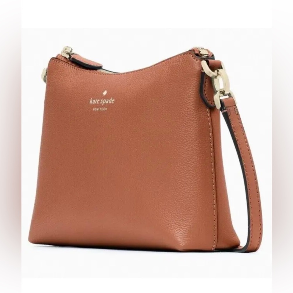 Kate Spade Bailey Crossbody Brown Leather K4651 Warm Gingerbread NWT $299 FS